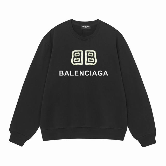 3484# Balenciaga巴黎世家400克印花圆领大毛圈卫衣 1：1对版面料400克毛圈高克重纯棉，提前做过预缩水1X1双纱怎么洗都不会变形，正确版本吊牌