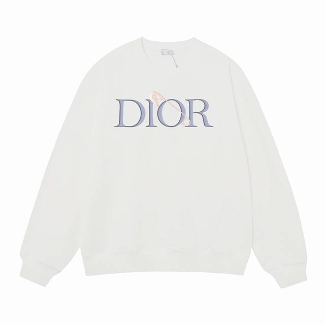 3523# 迪奥dior400克印花圆领大毛圈卫衣 1：1对版面料400克毛圈高克重纯棉，提前做过预缩水1X1双纱怎么洗都不会变形，正确版本吊牌，领标，水洗麦，