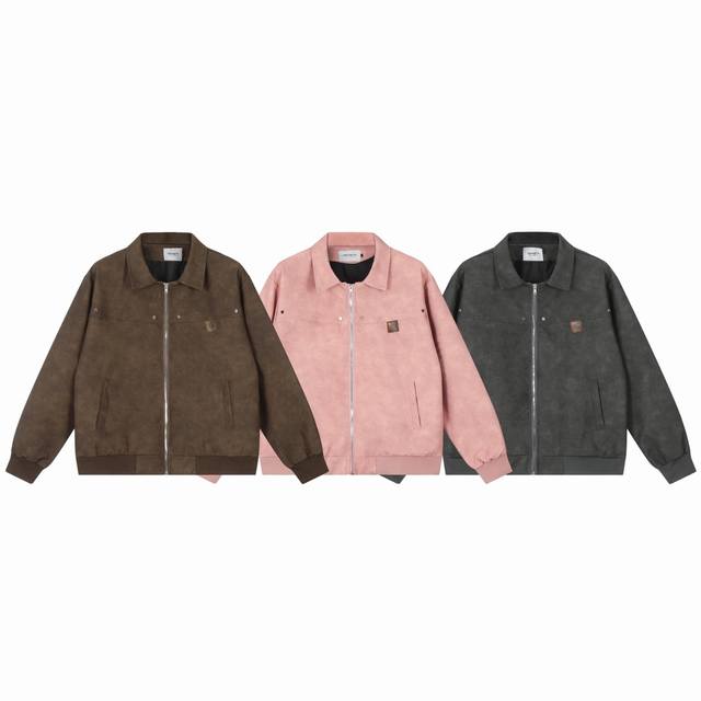 8061 自主carhartt 24Fw 卡哈特秋季美拉德美式复古皮衣外套 满满的cleanfit高级感 有点美式复古内味 每个颜色都是经典耐穿 怎么搭配都不会