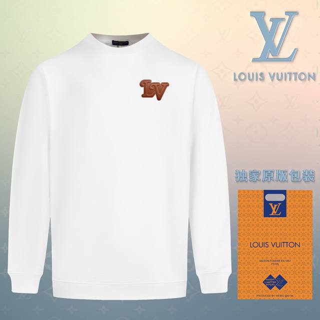 顶级版本 官网品质 配送独家图片原版包装 路易威登 Louis Vuitton 现货秒发 2024秋冬新款毛圈卫衣 搭配重工高端精致真皮刺绣胸前logo钉标工艺