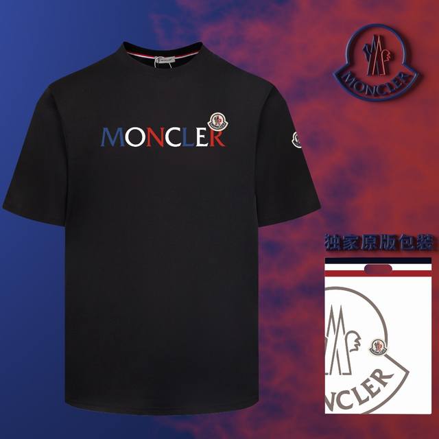 顶级版本 官网品质 配送独家图片原版包装 蒙口 Moncler 现货秒发 2025春夏季新款短袖t桖，搭配重工高端数码3D烫画个性logo印花工艺，官网同款钉标