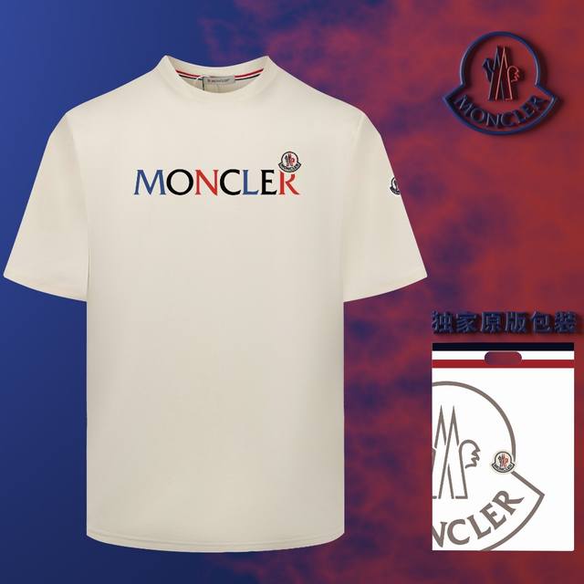 顶级版本 官网品质 配送独家图片原版包装 蒙口 Moncler 现货秒发 2025春夏季新款短袖t桖，搭配重工高端数码3D烫画个性logo印花工艺，官网同款钉标