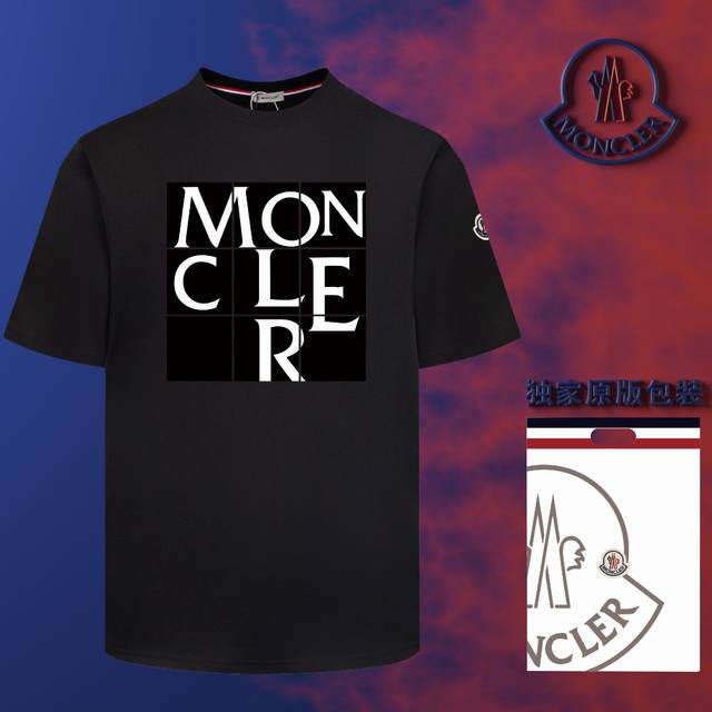 顶级版本 官网品质 配送独家图片原版包装 蒙口 Moncler 现货秒发 2025春夏季新款短袖t桖，搭配重工高端数码3D烫画个性logo印花工艺，官网同款钉标