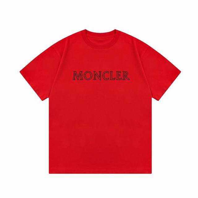 D 隔天到 Moncler 蒙口 镂空字母直喷印花 Logo标识精致升级，灵感源自八十年代复古 原版面料 官方同款 短袖t恤 定制300克同缸染面料 手感非常舒