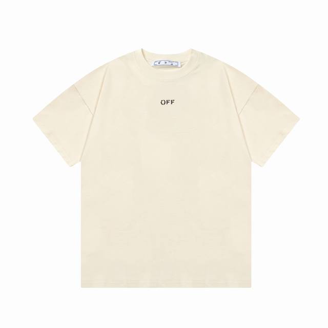 D Off-White 箭头字母印花 大logo刺绣 原版面料 官方同款 短袖t恤 定制 同缸染面料 手感非常舒服 春夏最新砖柜同步 时尚又个性 超级百搭好看的