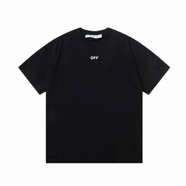 D Off-White 箭头字母印花 大logo刺绣 原版面料 官方同款 短袖t恤 定制 同缸染面料 手感非常舒服 春夏最新砖柜同步 时尚又个性 超级百搭好看的