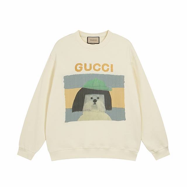 款号：712， Gucci新品！2024秋冬系列高克重卫衣 选用客供定制针织100%纯棉面打造,面料手感细腻，厚实有质感的纯棉布 高密度的机织工艺，如棉絮般柔紧