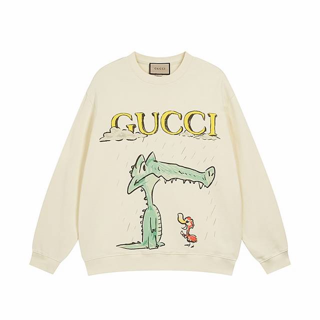 款号：708， Gucci新品！2024秋冬系列高克重卫衣 选用客供定制针织100%纯棉面打造,面料手感细腻，厚实有质感的纯棉布 高密度的机织工艺，如棉絮般柔紧