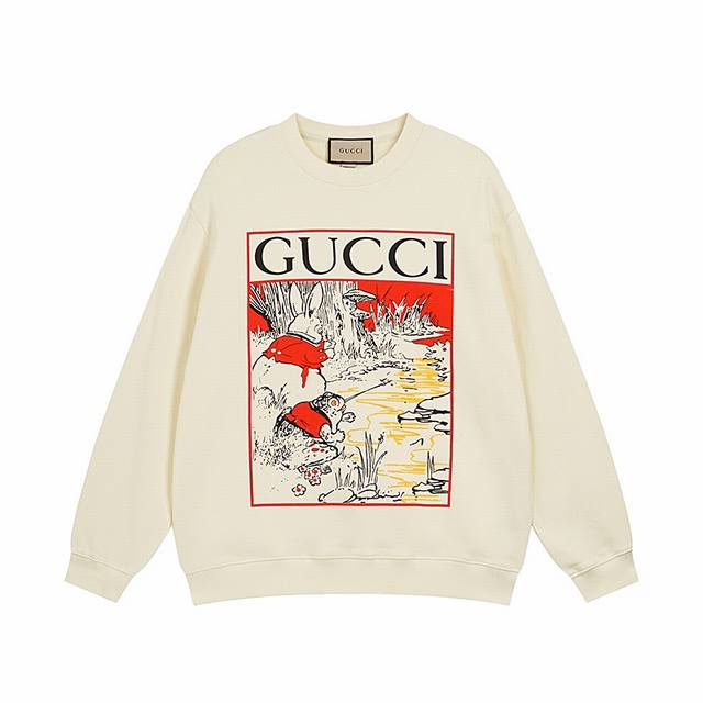 款号：705， Gucci新品！2024秋冬系列高克重卫衣 选用客供定制针织100%纯棉面打造,面料手感细腻，厚实有质感的纯棉布 高密度的机织工艺，如棉絮般柔紧