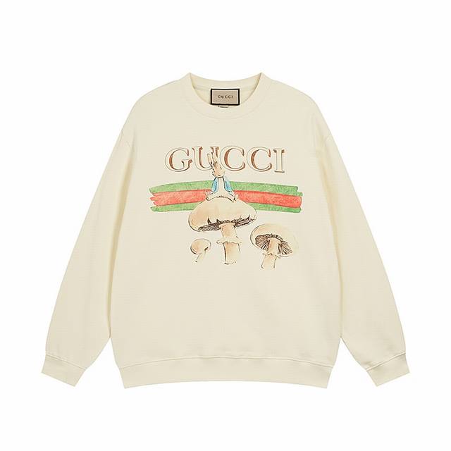 款号：703， Gucci新品！2024秋冬系列高克重卫衣 选用客供定制针织100%纯棉面打造,面料手感细腻，厚实有质感的纯棉布 高密度的机织工艺，如棉絮般柔紧