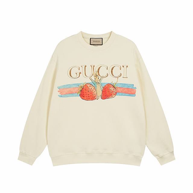 款号：701， Gucci新品！2024秋冬系列高克重卫衣 选用客供定制针织100%纯棉面打造,面料手感细腻，厚实有质感的纯棉布 高密度的机织工艺，如棉絮般柔紧