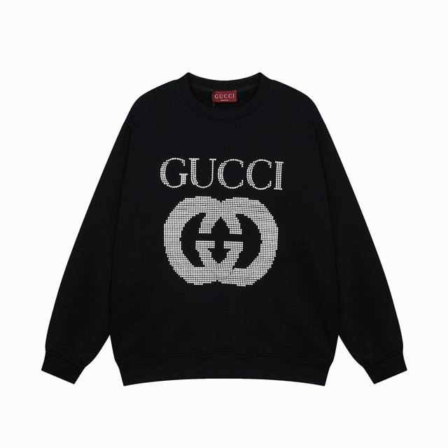 款号：716， Gucci新品！2024秋冬系列高克重卫衣 选用客供定制针织100%纯棉面打造,面料手感细腻，厚实有质感的纯棉布 高密度的机织工艺，如棉絮般柔紧