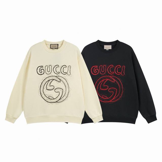 款号：729， Gucci新品！2024秋冬系列高克重卫衣 选用客供定制针织100%纯棉面打造,面料手感细腻，厚实有质感的纯棉布 高密度的机织工艺，如棉絮般柔紧