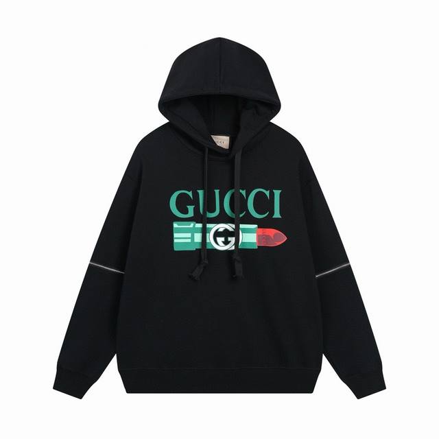 款号：621， Gucci新品！2024秋冬系列高克重卫衣 选用客供定制针织100%纯棉面打造,面料手感细腻，厚实有质感的纯棉布 高密度的机织工艺，如棉絮般柔紧