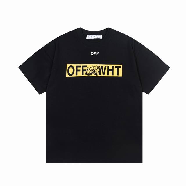 Off-White 箭头字母赛车大logo 原版面料 官方同款 短袖t恤 定制 同缸染面料 手感非常舒服 春夏最新砖柜同步 时尚又个性 超级百搭好看的一款 男女