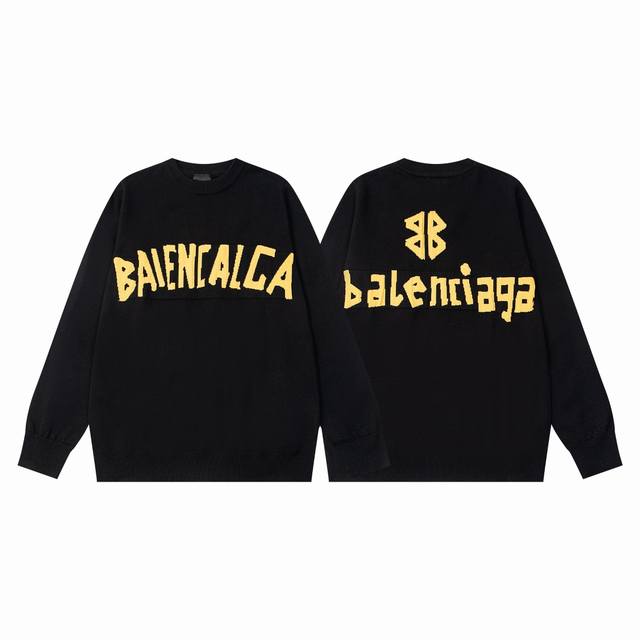 款号：1T9 新款balenciaga巴黎世家 24Ss 前后背提花黄色胶带情侣款 喜欢慵懒风格的闭眼入，很显气色 高版本！克重高！版型好！ Os版型，不挑体型