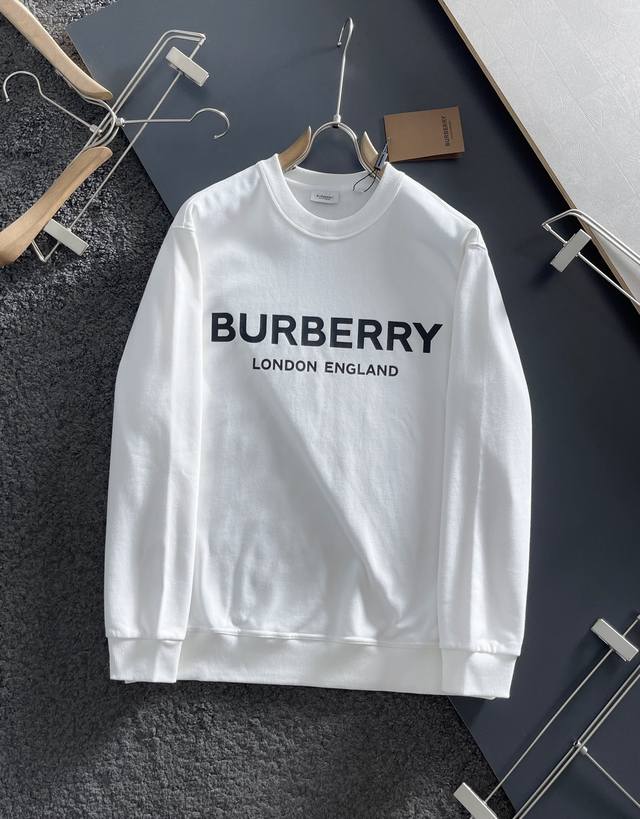 Burberry 巴宝莉 2024秋冬男女同款情侣款最新的贸易订单长袖卫衣，全品相！！网红款！工艺采用图案logo压胶印花工艺设计！上身舒适透气，不僵硬，整体有