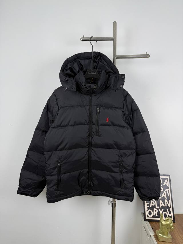 款号g751 黑色 新款ralph Lauren 拉夫劳伦经典款 24Ss冬季新款色羽绒服夹克可拆卸帽超厚加绒羽绒服防风防水情侣款 拉夫今天杀疯了，冬季新款羽绒