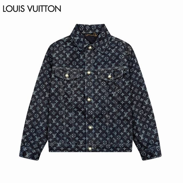 D Lv Louis Vuitton 路易威登 24Fw 暗纹老花牛仔外套 竹节棉牛仔重工艺洗水 顶级百搭是这一季最好看的单品 Lv老花 一比一还原金属五金 完