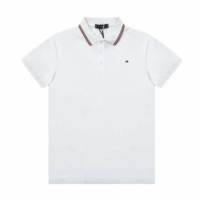 Tommy夏季新款男士翻领polo衫，侧胸经典logo刺绣标，细节到位，手感舒适 颜色：黑色，白色，绿色 码数：S M L Xl Xxl