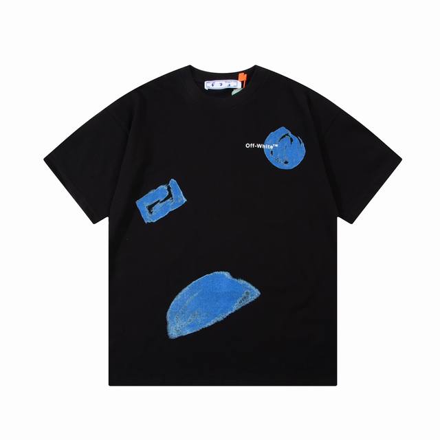 Off-White 涂鸦云朵箭头 字母大logo印花 原版面料 官方同款 短袖t恤 定制 同缸染面料 手感非常舒服 春夏最新砖柜同步 时尚又个性 超级百搭好看的