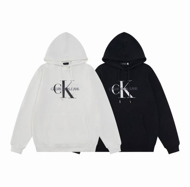 款号：6140-顶级版本 Calvin Klein Jeans连帽卫衣 顶级全刺绣版 Ck卫衣早秋款刺绣校园风 面料采用360克全棉毛圈，线上爆火的一款经典耐看