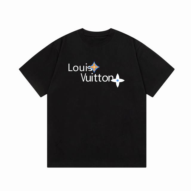 D 隔天到 Louis Vuitton 路易威登 字母签名印花 Logo标识精致，灵感源自八十年代复古 原版面料 官方同款 短袖t恤 定制300克同缸染面料 手