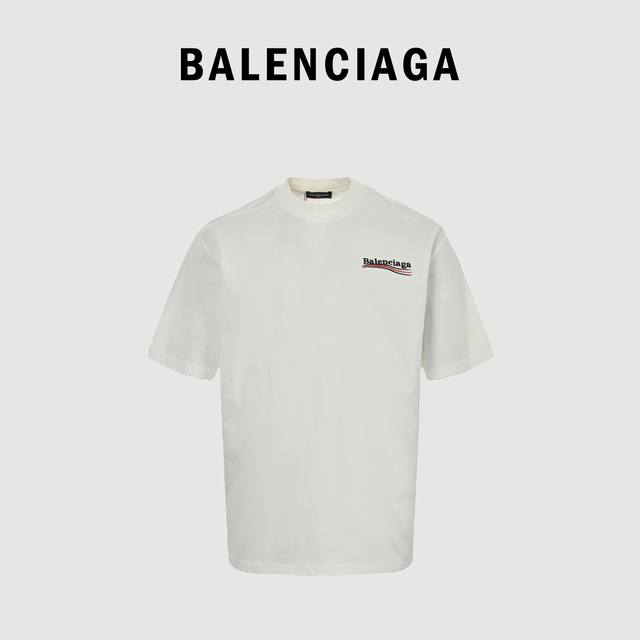 Balenciaga 巴黎世家 可乐刺绣短袖T恤 日本进口岛田绣花机 独家订织订染布料采用300克面料 质感舒适柔软 三标齐全 男女同款 颜色：黑色 白色 Si