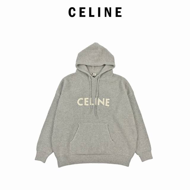 Celine 赛琳22Fw 贴布连帽毛衣 原12,500购入，面料采用最接近原版的75羊毛25安哥拉兔毛，采用定制膨体混纺羊毛绒，上身舒适柔软，克重700克。采