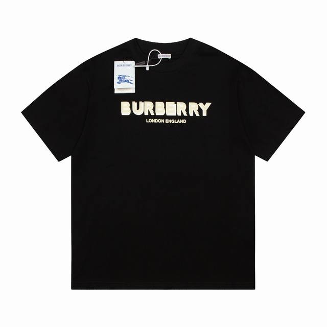 Burberry 巴宝莉 Ss24 重影英文字母短袖T恤 面料采用纯棉精梳棉面料，采用重影叠层立体工艺，上身效果宽松休闲，百搭款，三标齐全 ，男女同款 尺码: