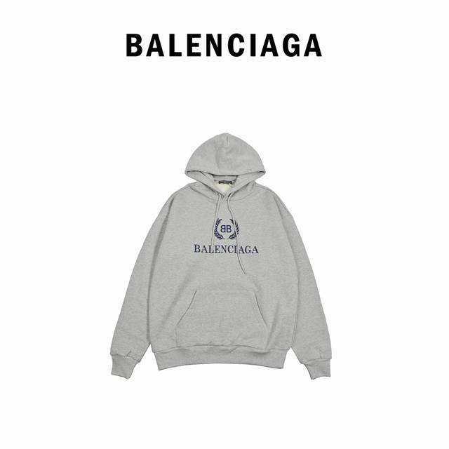 Balenciaga 19Fw 麦穗Logo帽衫 原版操作，定织定染面料，面料与正品一致 480克双纱 100％纯棉毛圈面料，手感柔软，胸口印花为 原版印花 ，