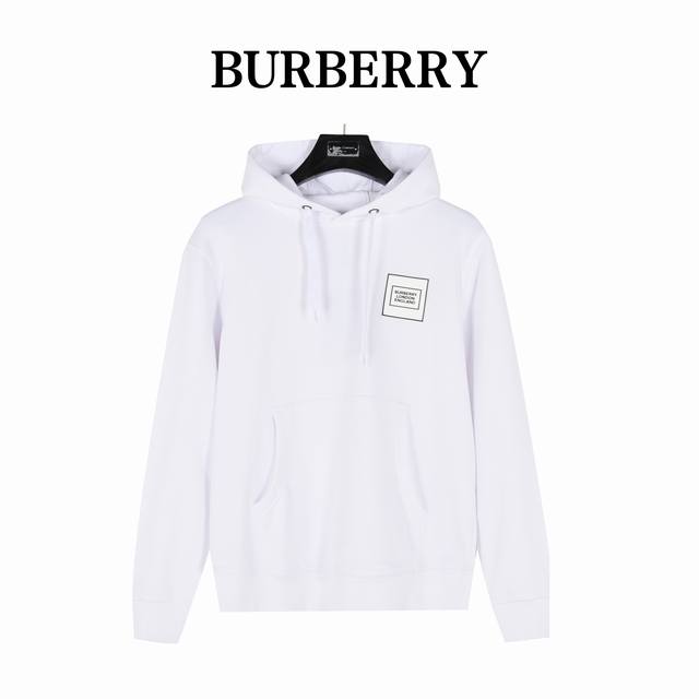 Burberry 巴宝莉 胸口硅胶方块Logo贴饰连帽卫衣 Bbr经典Logo系列 今年的风向标，可男可女的高级百搭款Tee 客供进口380G水洗毛圈棉面料，订