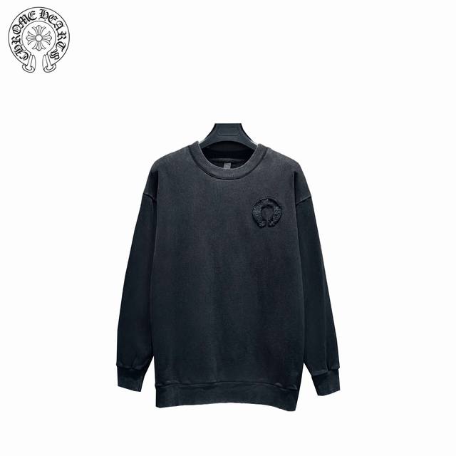 Chrome Hearts 克罗心24Ss 梵文刺绣五金Logo卫衣 采用订色订染毛圈纯棉卫衣面，420G双股双纱，手感舒适 进口针织针梳棉进行制作，厚度适中，