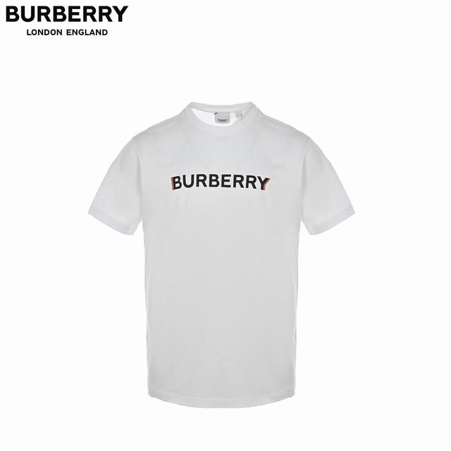 巴宝莉 Burberry 24Fw 伦敦限定重影短袖 简约风整体图案简洁大方而又不失格调手感舒适顺滑 宽大的Oversize字母T恤给人最深印象能真正展现出属于