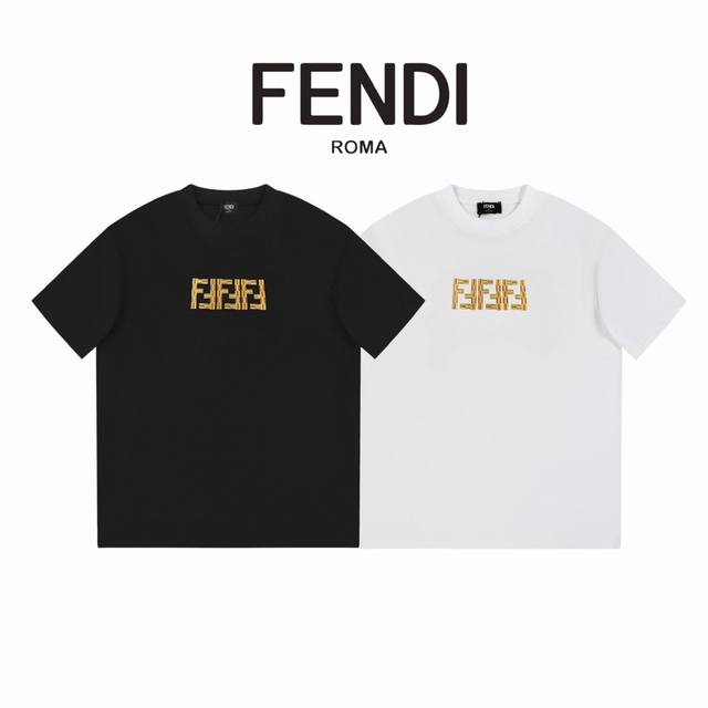 Fendi芬迪 万针刺绣短袖 双纱 克 ：白色 黑色 ：Xs-L