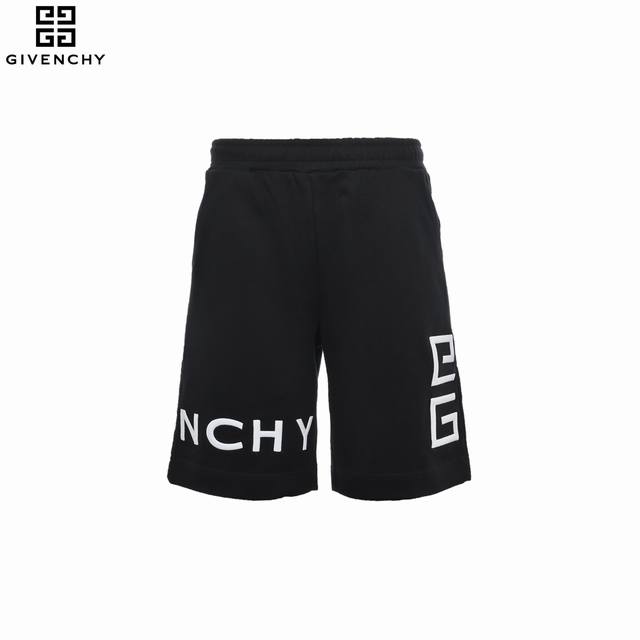 Givenchy 纪梵希 24Fw4G方格绣花短裤 专柜同款 经典字母刺绣 五分裤、高品质牛肚面料、特别手感、超级质感 舒适柔软透气 休闲宽松版型 潮流男女同款