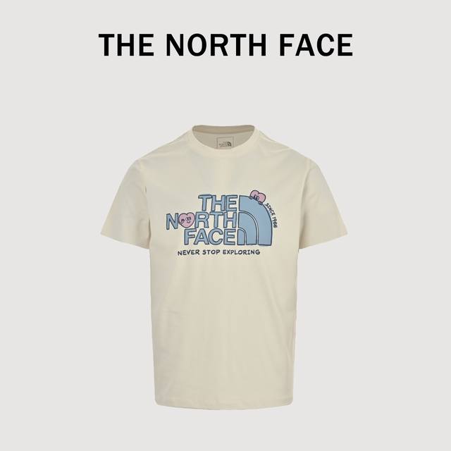 Thenorthface 北面 2024夏季款情人节限定情侣爱心印花T恤 领标采用同步印刷领标区别通货缝纫领标面料采用260G50支双纱面料舒适有质感全身印花采