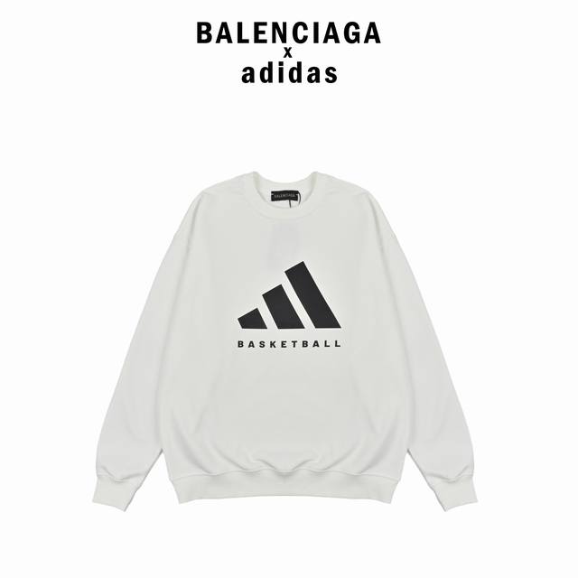 Balenciaga巴黎世家经典款.印花圆领卫衣 砖柜同步，面料采用巴黎，Zp定织定染.全棉卫衣.克重460克大毛圈，布面干净.布纹清晰，柔软舒适。螺纹釆用定染