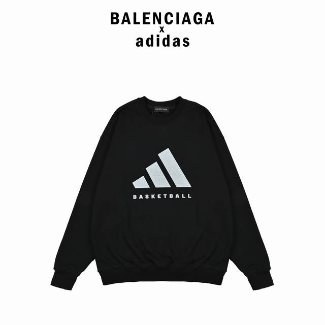 Balenciaga巴黎世家经典款.印花圆领卫衣 砖柜同步，面料采用巴黎，Zp定织定染.全棉卫衣.克重460克大毛圈，布面干净.布纹清晰，柔软舒适。螺纹釆用定染