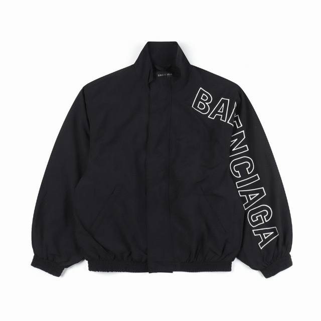 Balenciaga巴黎世家 Blcg 镂空字母刺绣运动套装外套 轻奢主义 男女日常通勤穿搭必备单品 正确版本 欢迎对比 详细特征 定制消光塔丝隆冲锋衣面料 面