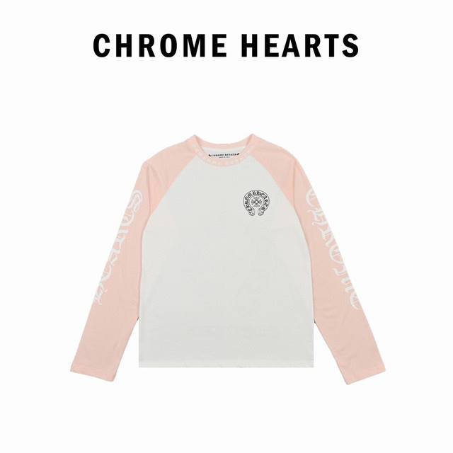 Chrome Hearts 克罗心Chfw 巴黎限定马克龙系列长袖 采用230克精梳全棉定织花灰色 ，Yp一致无色差 003 码数:S M L