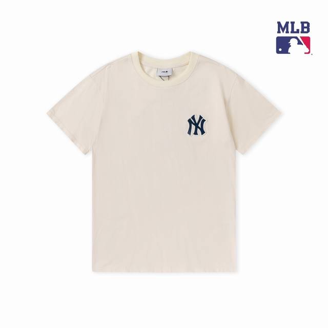 上新 高品质 Mlb新款刺绣短袖 男女同款，后背Logo采用印花工艺，边缘加上刺绣的点缀，更是立体感十足，颜色清新自然，轻松打造夏日气息，面料采用240克双纱纯