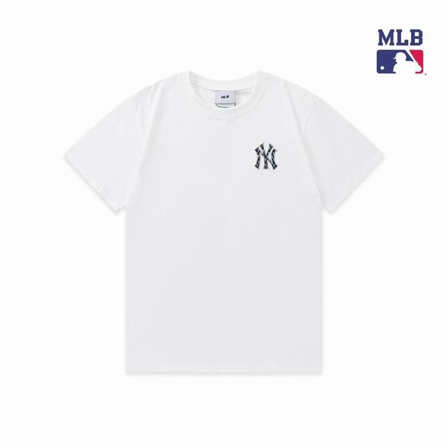 上新 高品质 Mlb新款贴布刺绣短袖 男女同款，胸前Logo精致刺绣，后背印花Logo边缘加上刺绣的点缀，质感超强，简约又不失时尚，上身尽率性自在感，轻松拿捏料