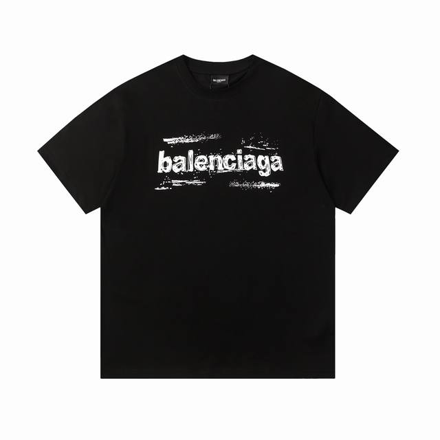 上新 高版本 Balenciaga巴黎世家新款限定字母Logo短袖T恤 背后字母印花，逼格满满，相当吸睛，超高级上身超酥服，作为舒适穿搭的重中之重，百搭耐看，一