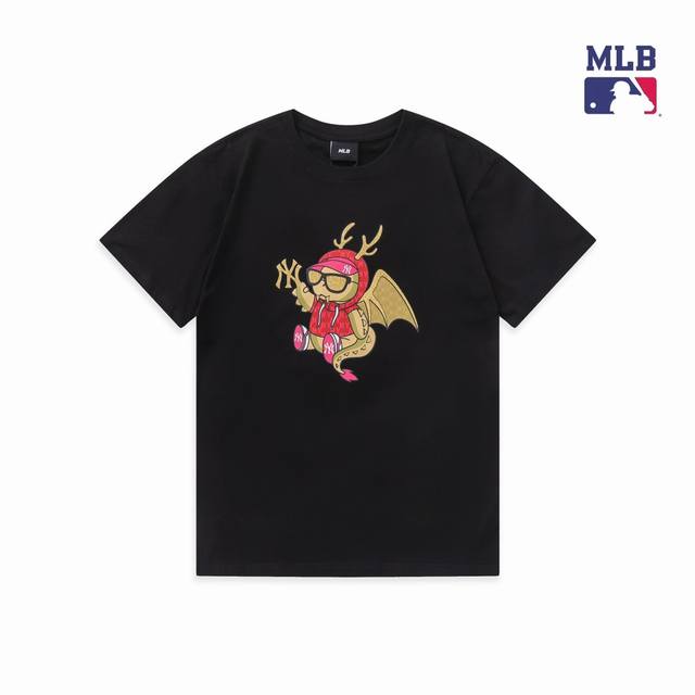 新款上新 Mlb龙年新款限定短袖，男女同款,质感超强，简约又不失时尚，上身尽率性自在感，轻松拿捏料子亲肤透气，触感细腻. 面料：240克双纱纯棉078# 颜色：