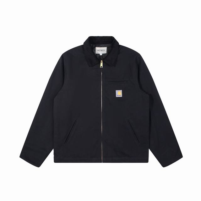 新款上新 Carhartt 卡哈特灯芯绒翻领底特律工装夹克外套 面料水洗处理手感舒适 定制Logo刻字五金 灯芯绒材质翻领 颜色:黑色 棕色 尺码:M-Xl02