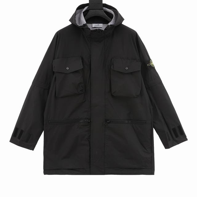 Stone Island 石头岛 户外多口袋长款冲锋衣拉链外套 为了还原Zp的一切质感今年团队历经数月最终出货。所有辅料还原Zp！高透层压织物Gore-Tex仿