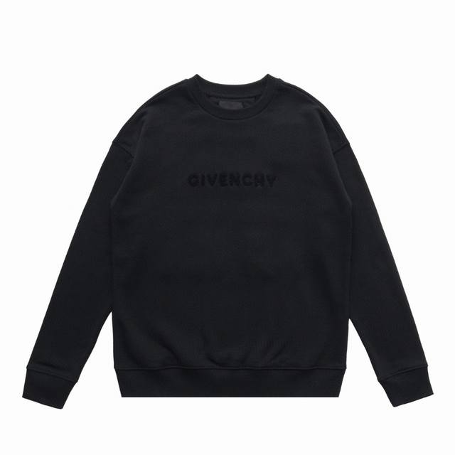 顶级复刻版本] 品名: Givenchy 纪梵希 新款牙刷刺绣Logo休闲圆领卫衣 款号：66805 尺码：S-Xl 颜色：黑色 白色 Givenchy.纪梵希