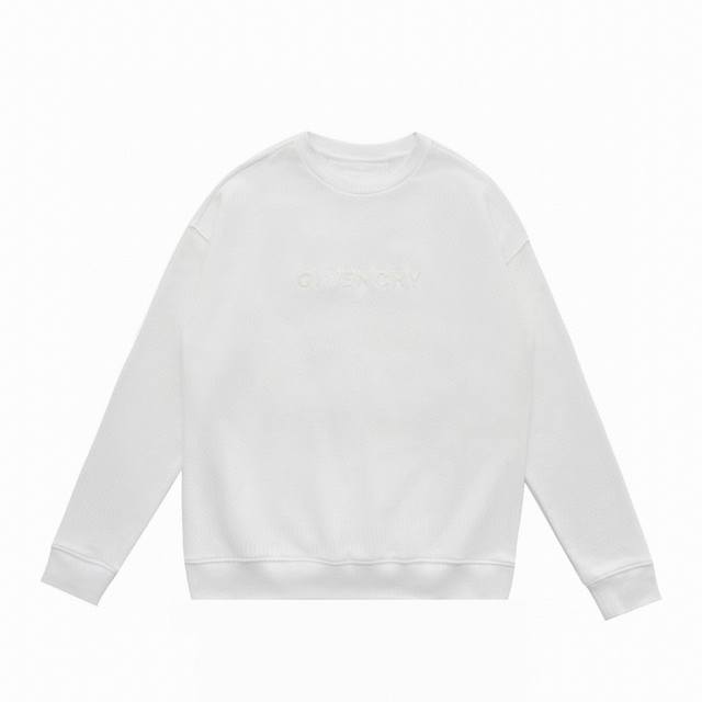 顶级复刻版本] 品名: Givenchy 纪梵希 新款牙刷刺绣Logo休闲圆领卫衣 款号：66805 尺码：S-Xl 颜色：黑色 白色 Givenchy.纪梵希