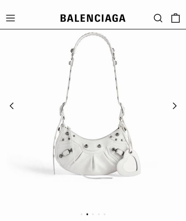 Balenciaga 巴黎世家 Le Cagole 小号肩背包 巴黎世家 专柜最新款机车包月牙包，顶级品质，随意比对，配专柜折叠礼盒包装。一共三款颜色，粉色，白